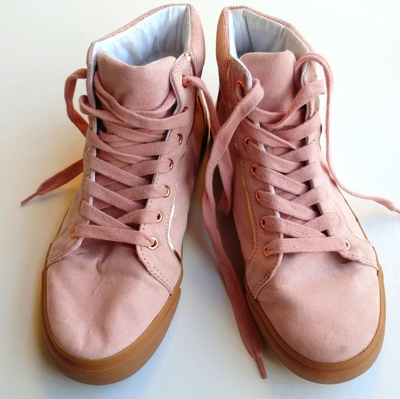 Old Navy Shoes - Pink Suede High Tops